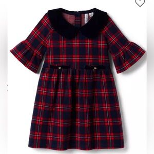 Janie and Jack Plaid Jacquard Dress Size 7